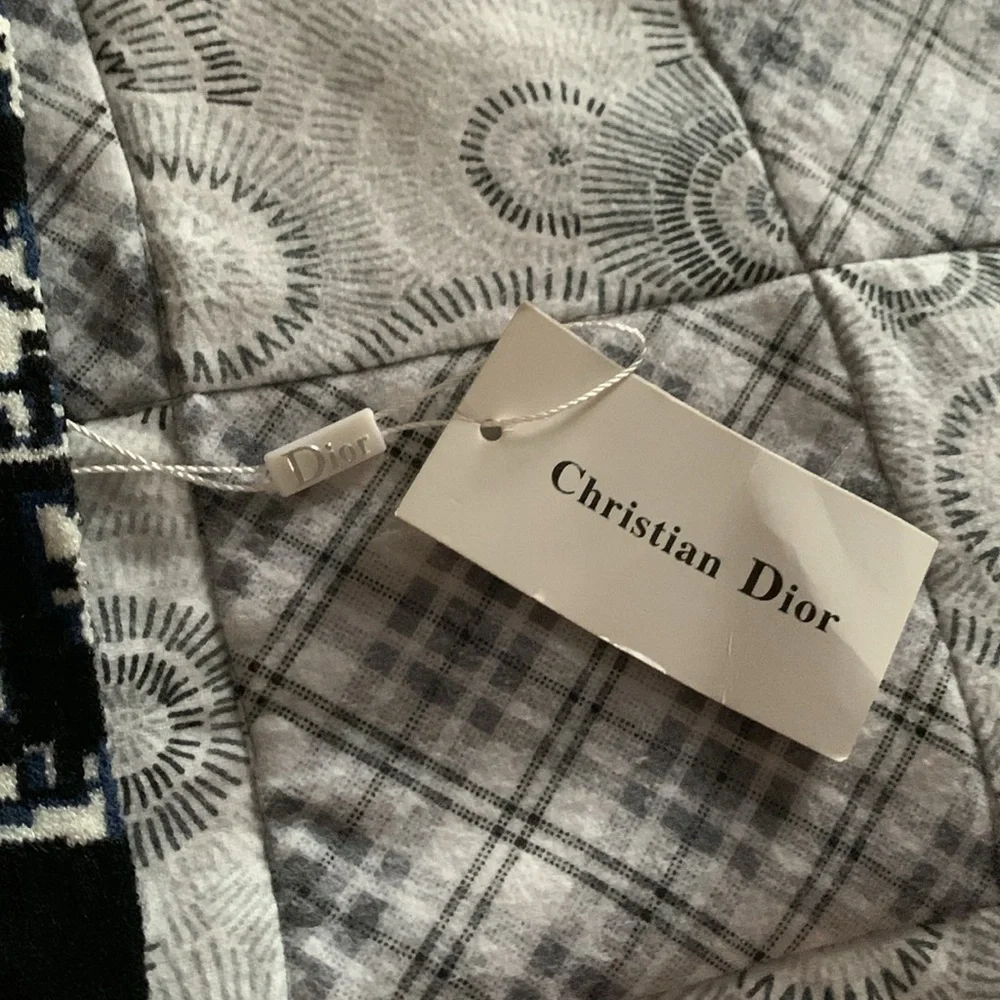 Christian Dior Black and White Scarf